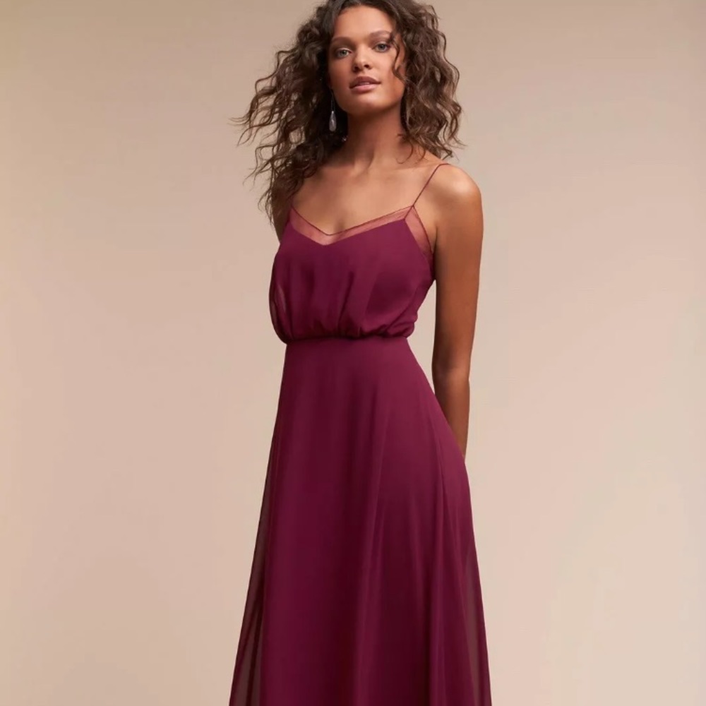 NWT Anthropologie BHLDN Black Cherry Dove Dress